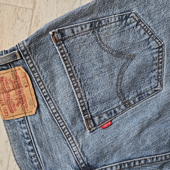 Levi's 550's Y2K Mens Jean Denim Shorts Size 34 Waist - Picture 6 of 8